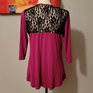 Tart Intimates Berry and Lace Top